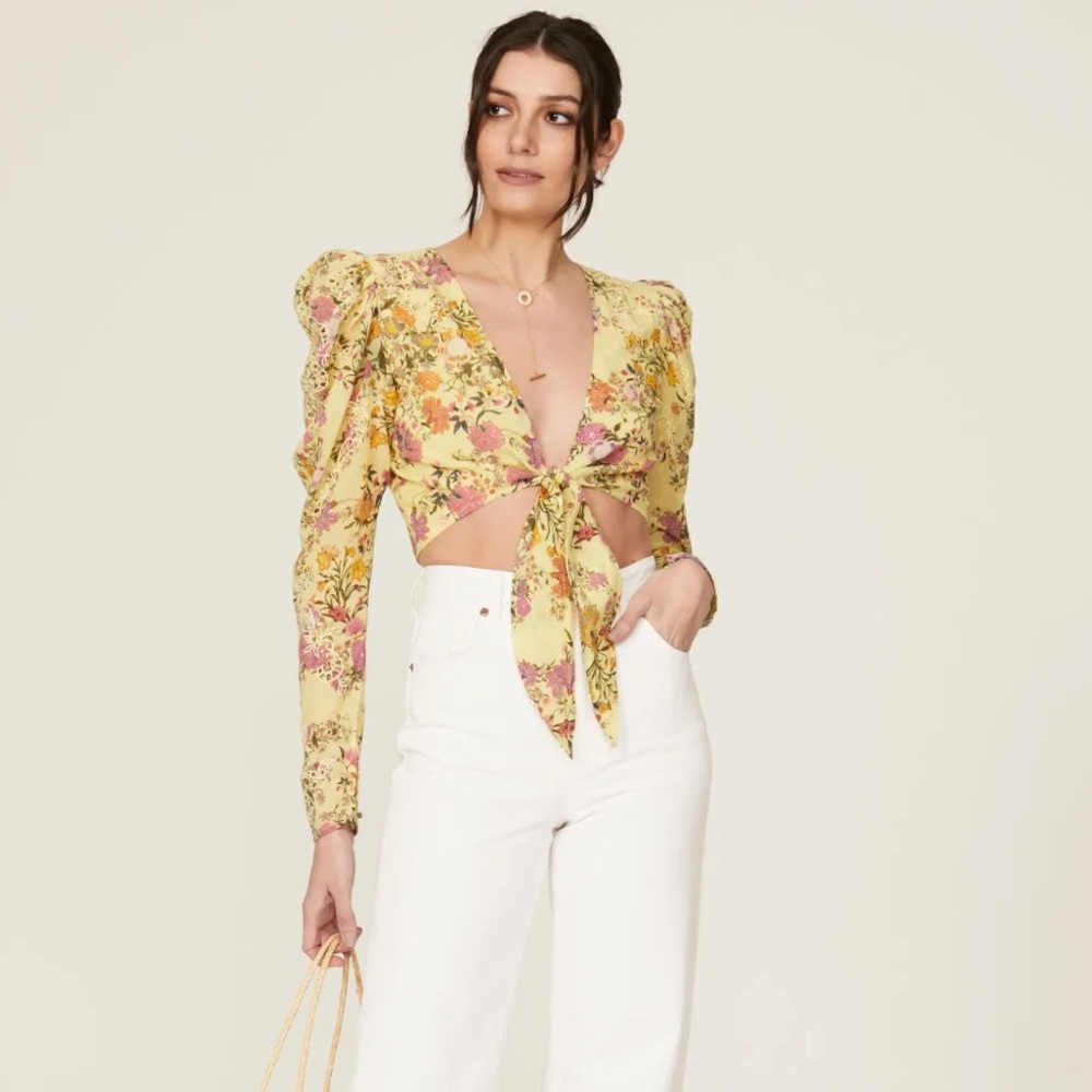 Hemant & Nandita Lyla Floral Crop Top - Size L‎